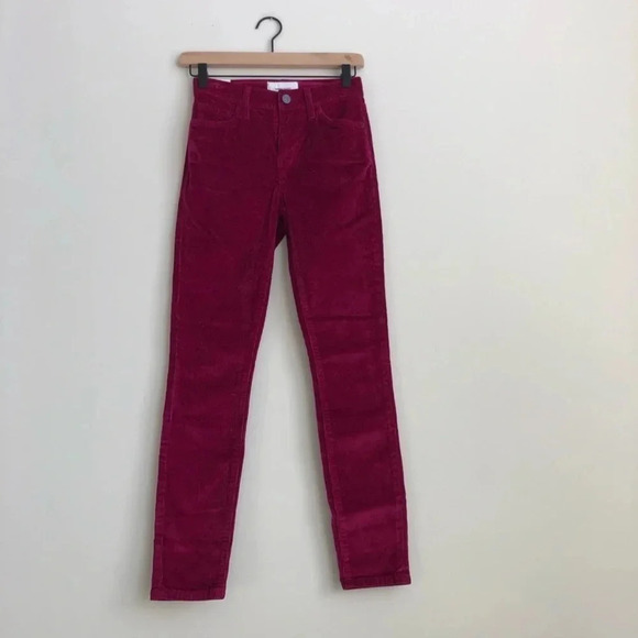 New Current/Elliott Magenta Stiletto Corduroy pant wild aster
high waisted - Picture 2 of 11